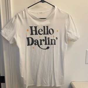 Tres Bien White 'Hello Darlin'' Tee